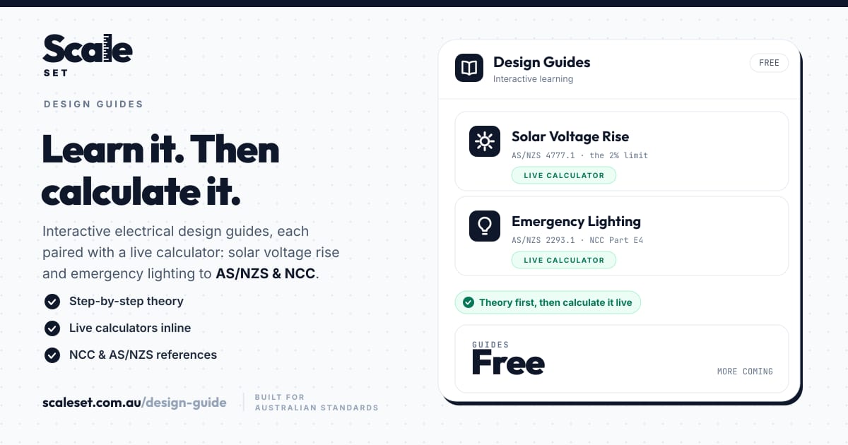 Electrical Design Guides | AS/NZS & NCC | ScaleSet